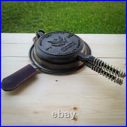 Vintage Inspired Cast Iron Waffle Iron Stovetop Waffle Maker Made in USA