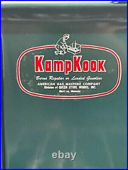 Vintage KAMPKOOK Model LCS 21 Leaded or White Gasoline Two Burner Stove With Box