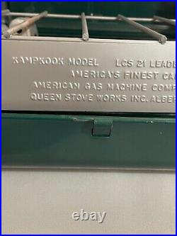 Vintage KAMPKOOK Model LCS 21 Leaded or White Gasoline Two Burner Stove With Box