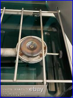 Vintage KAMPKOOK Model LCS 21 Leaded or White Gasoline Two Burner Stove With Box