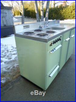 Vintage King Kitchen Sink Refrigerator Stove Retro Kitchen Unit Tiny House RV