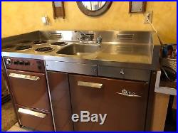 Vintage King Kitchen Sink Refrigerator Stove Retro Kitchen Unit Tiny House RV
