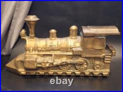 Vintage Large Wood Stove Heavy Solid Brass Train Locomotive Steamer 12 x 6 1/2