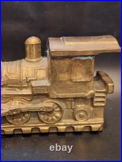 Vintage Large Wood Stove Heavy Solid Brass Train Locomotive Steamer 12 x 6 1/2