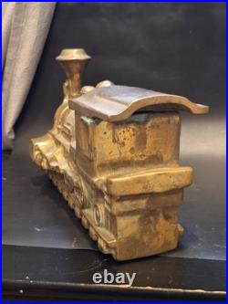 Vintage Large Wood Stove Heavy Solid Brass Train Locomotive Steamer 12 x 6 1/2