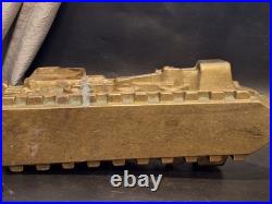 Vintage Large Wood Stove Heavy Solid Brass Train Locomotive Steamer 12 x 6 1/2