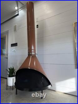 Vintage MCM Preway Fireplace Stove-Coppertone Ombré Color