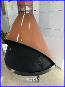 Vintage MCM Preway Fireplace Stove-Coppertone Ombré Color