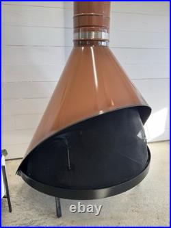 Vintage MCM Preway Fireplace Stove-Coppertone Ombré Color