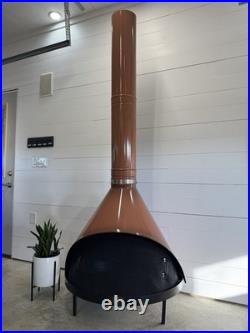 Vintage MCM Preway Fireplace Stove-Coppertone Ombré Color