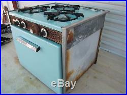 Vintage Magic Chef 3 Burner Oven RV Stove Turquoise