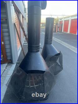 Vintage Mid-Century Indoor Firehood Fireplace Stove 1955 MCM