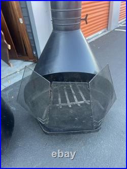 Vintage Mid-Century Indoor Firehood Fireplace Stove 1955 MCM