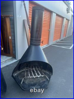 Vintage Mid-Century Indoor Firehood Fireplace Stove 1955 MCM