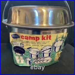 Vintage Mirro Aluminum Camp Kit 15 Piece Camping Cooking Set New Old Stock
