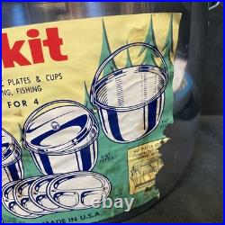 Vintage Mirro Aluminum Camp Kit 15 Piece Camping Cooking Set New Old Stock