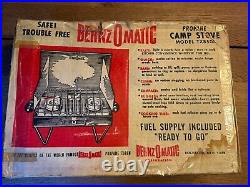 Vintage, New In Box Bernzomatic 2 Burner Camp Stove Avocado Green USA