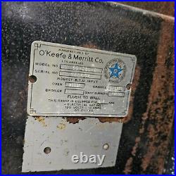 Vintage O'Keefe & Merritt 55-280-2 Range with Broiler, warmer, griddle & timer
