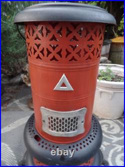 Vintage Perfection #525 Kerosene Oil Heater Stove Cabin Patio Antique Stove red