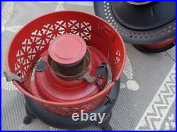 Vintage Perfection #525 Kerosene Oil Heater Stove Cabin Patio Antique Stove red