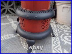 Vintage Perfection #525 Kerosene Oil Heater Stove Cabin Patio Antique Stove red