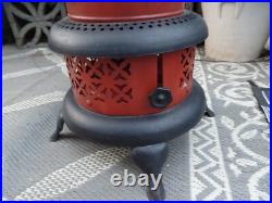 Vintage Perfection #525 Kerosene Oil Heater Stove Cabin Patio Antique Stove red