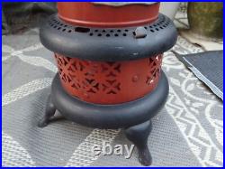 Vintage Perfection #525 Kerosene Oil Heater Stove Cabin Patio Antique Stove red