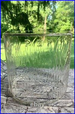 Vintage Perfection Kerosene Heater Pyrex Glass Globe Flame Embossed 7a