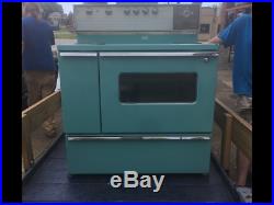 Vintage Philco kitchen stove dual oven turquoise blue MCM. Excellent, works