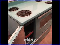 Vintage Philco kitchen stove dual oven turquoise blue MCM. Excellent, works