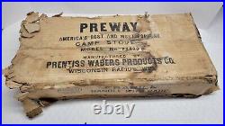 Vintage Preway 3-Burner Stove P4823 WithBox, Manual, Funnel, Stem Untested RARE