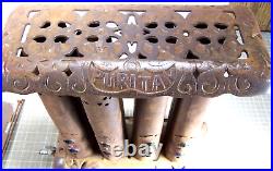 Vintage Puritan Jewels Parlor Stove Gas Heater Stove Cast Iron Base & Top
