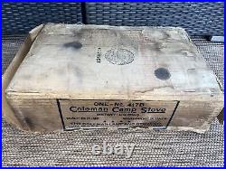 Vintage Rare! Coleman 417B Camping Stove Circa 1940 Original Carton & Paperwork