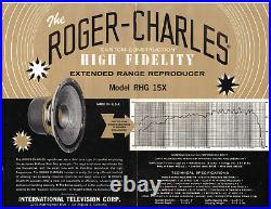 Vintage Roger Charles RHG 15X Speaker Drivers 15'' Full Range Excellent Cond