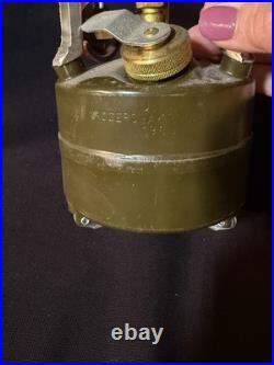 Vintage Rogers US Military Single Burner Pocket Stove M-1950