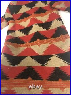 Vintage Roper Range Gear Long Western Blanket Coat Wool Blend USA Ladies Large