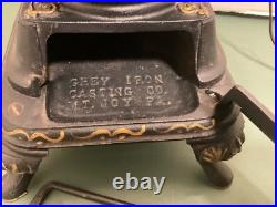Vintage SPARK Cast Iron Pot Belly Stove/Lamp 14 Tall. Read