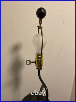 Vintage SPARK Cast Iron Pot Belly Stove/Lamp 14 Tall. Read