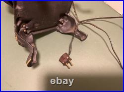 Vintage SPARK Cast Iron Pot Belly Stove/Lamp 14 Tall. Read
