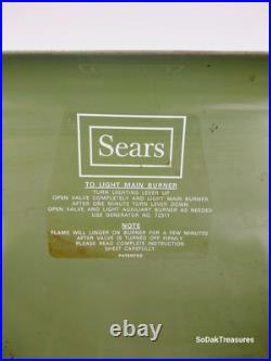 Vintage Sears Coleman 2 Burner Camp Stove Model 476 72244 Avocado Green 8/75