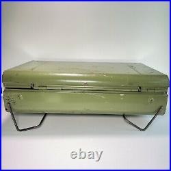 Vintage Sears Gas Powered Two Burner Self Contained Camp Stove Green