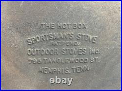 Vintage The Hot Box Sportsman's Stove Outdoor Stoves Charcoal Grill Hibachi USA