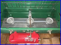 Vintage Unfired 1973 Coleman Model 426D 3-Burner Camp Stove Green