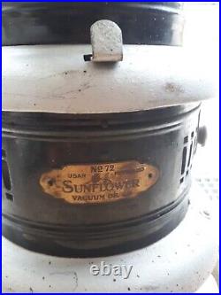Vintage Vacuum Oil Company Sunflower No 72 Kerosene Oil Heater Made in U. S. A