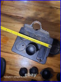 Vintage lot Crescent queen Cast Iron Wood Stove Salesman Sample Toy accessories