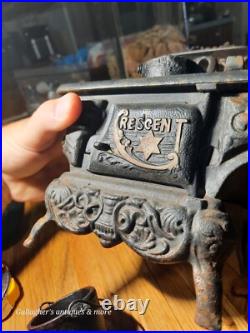 Vintage lot Crescent queen Cast Iron Wood Stove Salesman Sample Toy accessories