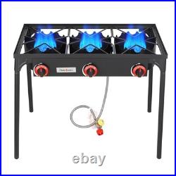 Vivicreate 3 Burner High pressure Propane Stove 28 Inch Tall Camping Stove Cast