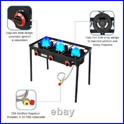 Vivicreate 3 Burner High pressure Propane Stove 28 Inch Tall Camping Stove Cast