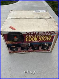 Volcano Cook Stove Charcoal New In Box Rocky Mountain All Purpose Cook Stove