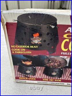 Volcano Cook Stove Charcoal New In Box Rocky Mountain All Purpose Cook Stove